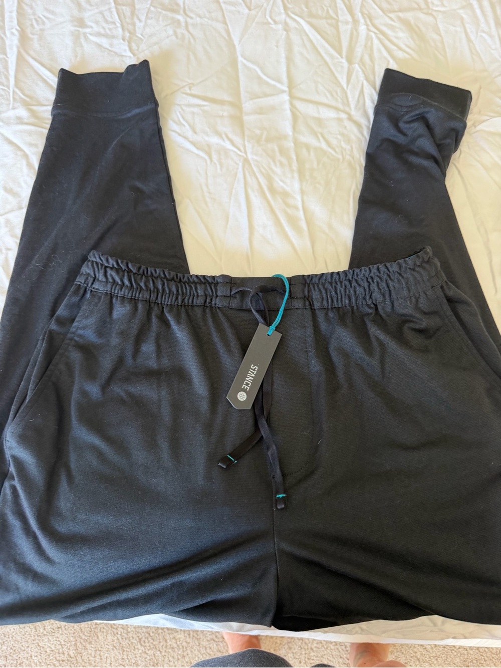Stance Men’s Black Jogger Sweatpants with Drawstring